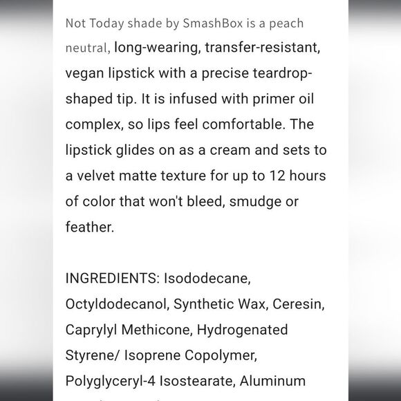 Smashbox Always On Cream To Matte Lipstick - Picture 4 of 4